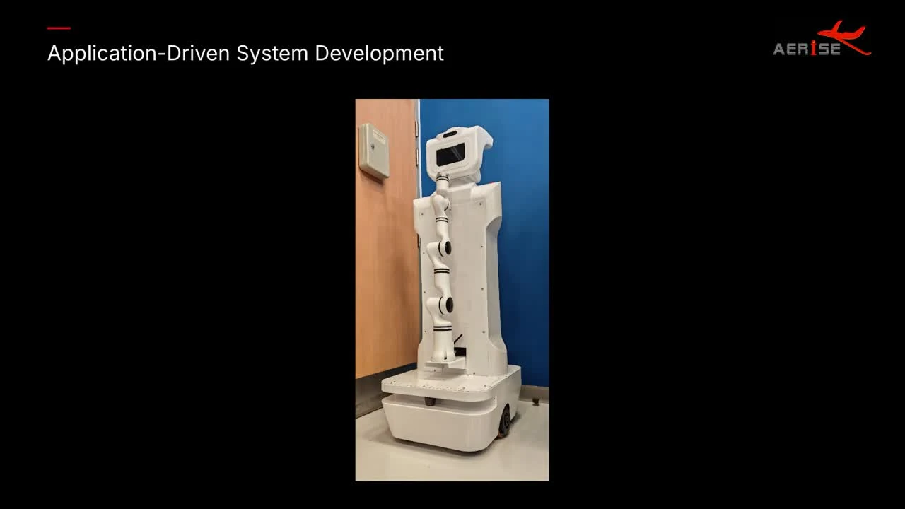AERISE mobile manipulation platform with robotic arm